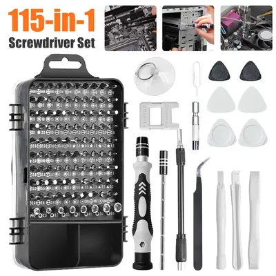 115 in 1 Precision Screwdriver Sets Computer Tool Kit, Electronics Repair Tool Kit Magnetic Bits for iPhone, MacBook, Laptop,...