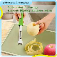 Stainless Steel Multi-Functional Peeling Machine and core remover - 2-in-1 Kitchenware for Fruit, Vegetables & Potatoes, Cutt...