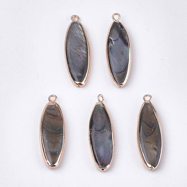 Electroplate Freshwater Shell Pendants