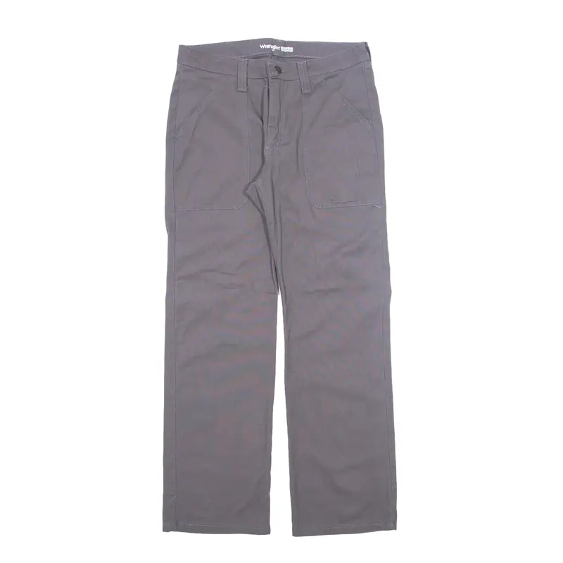 WRANGLER Riggs Workwear Strong Trousers Grey Regular Straight Womens W32 L30