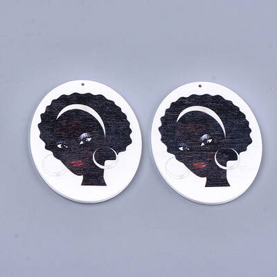 Printed Wooden Big Pendants