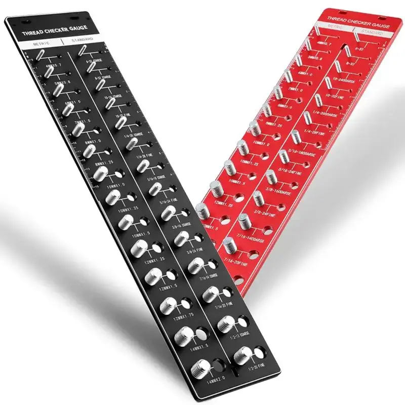 Bolt & Nut Identifier Gauge, 1 Count Thread Checker, Nut & Bolt Thread Checker Tool, Screw Bolt Size & Thread Gauge with Inch...