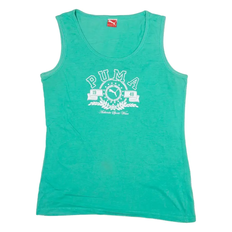 PUMA Womens Vest Green Sleeveless L