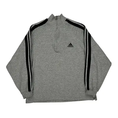 Adidas 1/4 Zip - Small Grey Cotton Blend