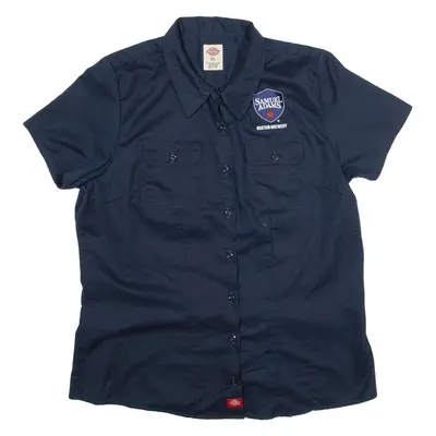 DICKIES Womens Worker Shirt Blue XL