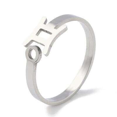Non-Tarnish Constellations 304 Stainless Steel Open Cuff Ring for Women