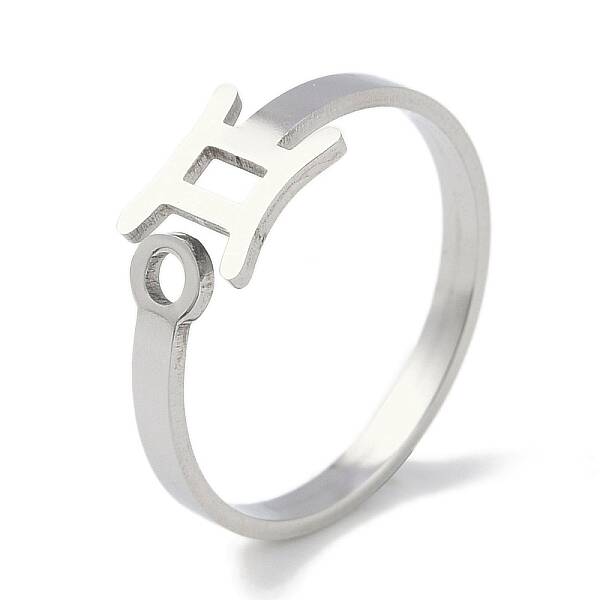 Non-Tarnish Constellations 304 Stainless Steel Open Cuff Ring for Women