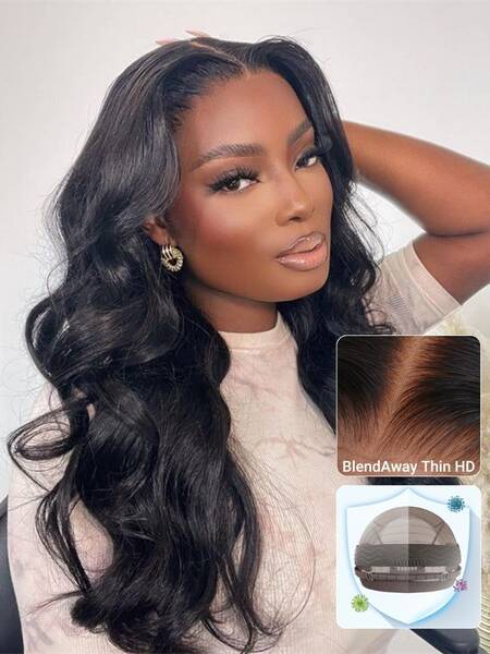 Nadula 5x5 HD BlendAwayé©?Glueless Wig Body Wave Human Hair Wig with Bleached Knots Match All Skin