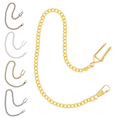 5Pcs 5 Colors Alloy Clip Pocket Watch Chain