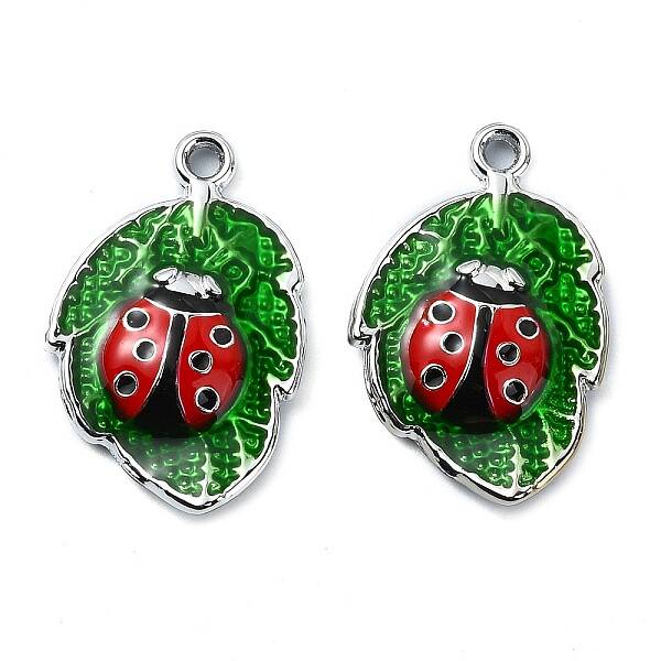 Rack Plating Alloy Enamel Pendants