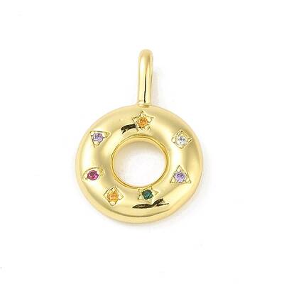 Brass Micro Pave Cubic Zirconia Pendants