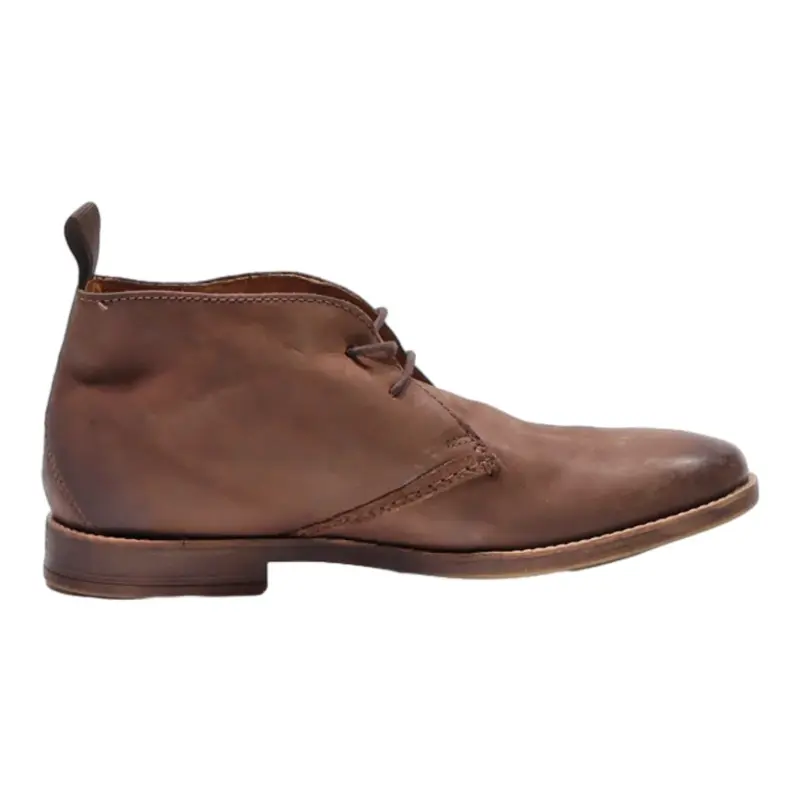CLARKS Ankle Boots Brown Leather Mens UK 7