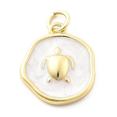 Ocean Theme Brass Enamel Pendants
