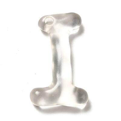 Transparent Resin Alphabet Pendants