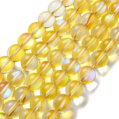 Synthetic Moonstone Beads Strands