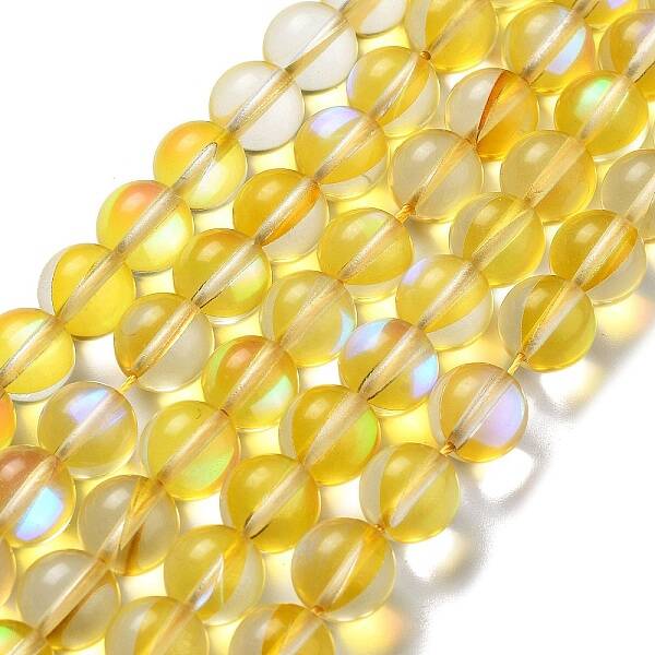 Synthetic Moonstone Beads Strands