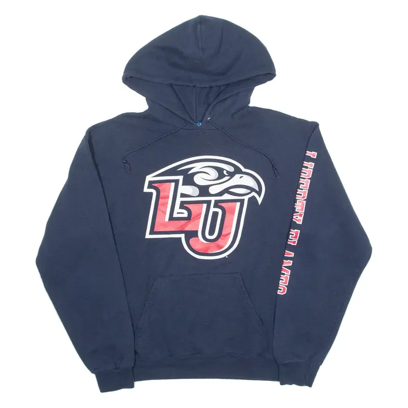 CHAMPION Liberty University Mens Blue Hoodie USA M