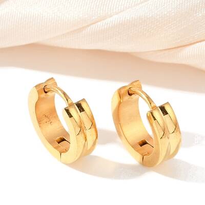 304 Stainless Steel Polishing Effect Hoop Earrings