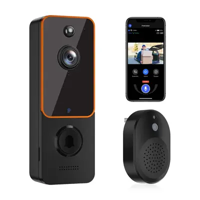 Video Doorbell Wireless, 1 Count WiFi Rechargeable Battery Powered Outdoor Camera, 1080P Home Security with AI Human Detectio...