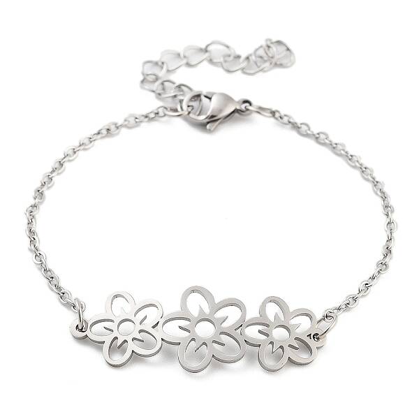 Non-Tarnish Stainless Steel Cable Chain Link Bracelets for Women Men