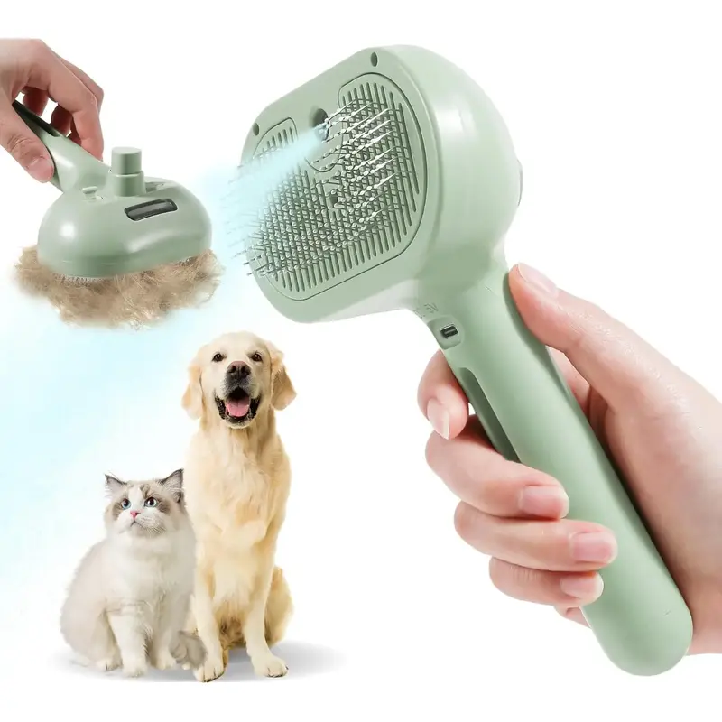 Steam Brush for Shedding  Brush for Indoor Cats Shedding Self Cleaning Spray  Removal Comb Spray Pet  Brush with Water for Cl...
