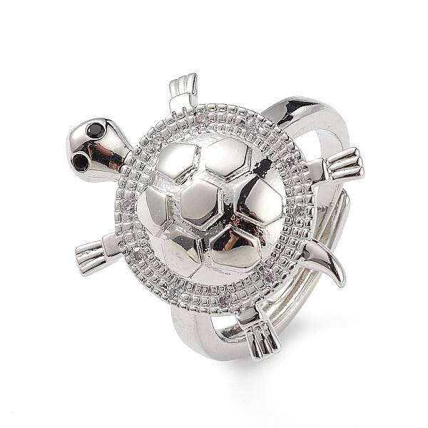 Cubic Zirconia Tortoise Adjustable Ring