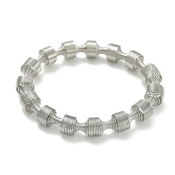 Non-Tarnish 304 Stainless Steel Spring Column Bracelets