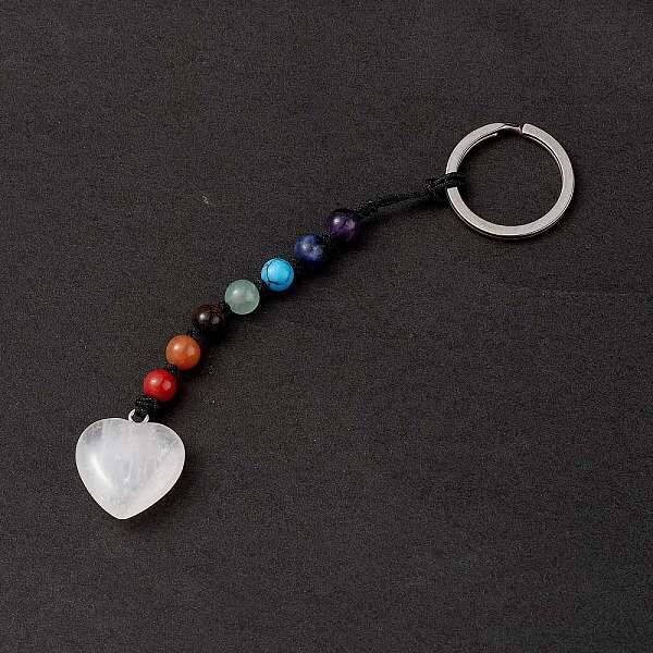 7 Chakra Gemstone Beads Keychain