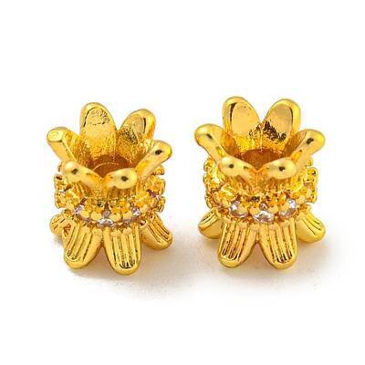 Brass Cubic Zirconia Beads
