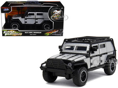 Tej's Jeep Wrangler Custom Silver Metallic with Black Top and Roof Rack Furious 7 (2015) Movie 25 Years of Fast & Furious...