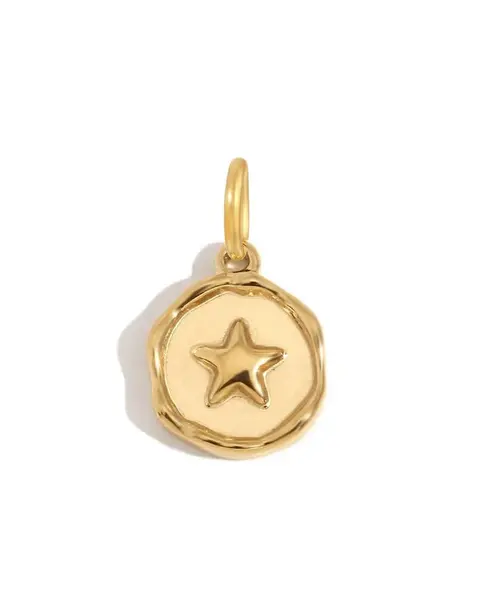 Round Star Charm | Metal Color: Gold