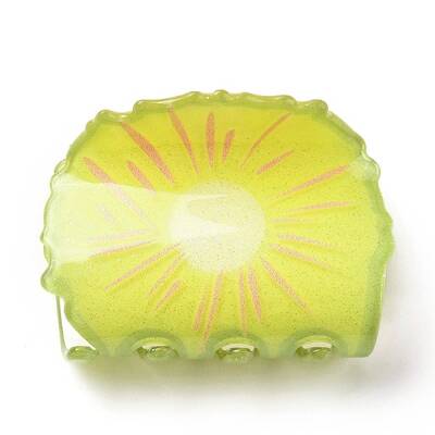 Lemon Pattern Acrylic Claw Hair Clips