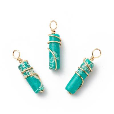 Natural Imperial Jasper Pendants