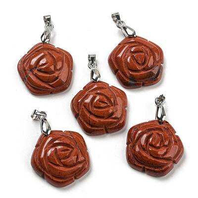 Natural Red Jasper Carved Pendants