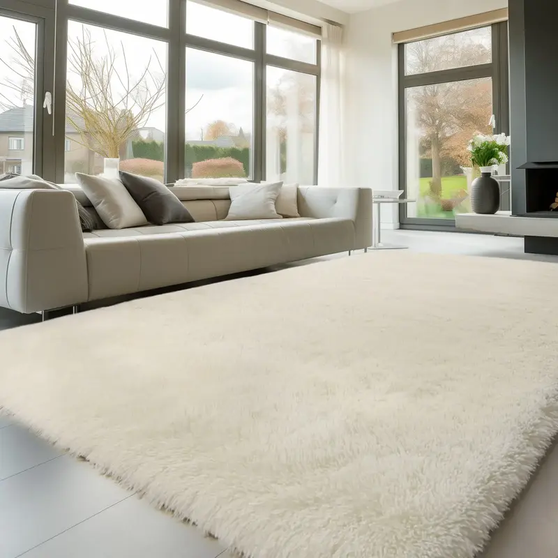 FAMVAL Large Size Plush Rugs Big Fluffy Area Rug Non-slip Soft Shaggy Carpet Mats for Livingroom Bedroom Nursery Home Decor C...