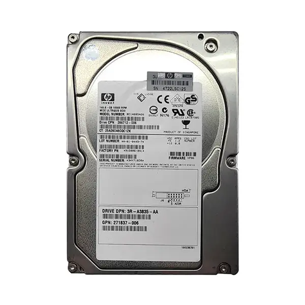 3R-A3835-AA HP 146GB Ultra-320 SCSI 10000 3.5-inch Hard Drive