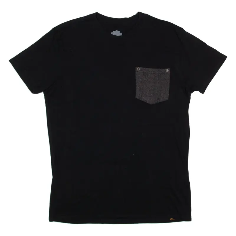 HARLEY DAVIDSON Biker T-Shirt Black Short Sleeve Mens M