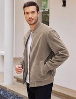 COOFANDY men's spring, early summer thin casual jacket retro lightweight suede stretch simulation leather classic men's cloth...