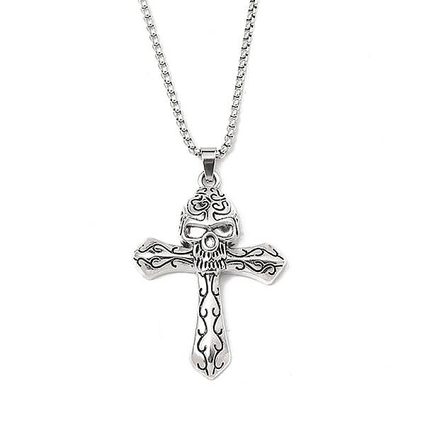 Zinc Alloy Cross Pendant Necklaces