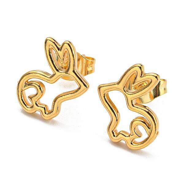 PVD Vacuum Plating 304 Stainless Steel Stud Earrings for Women