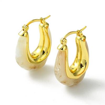 Brass Hoop Earrings