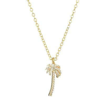 Brass Cubic Zirconia Charms Necklace for Women