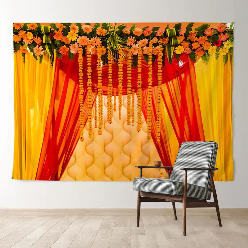 Aperturee Floral Fiesta Celebration Happy New Year Backdrop