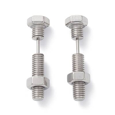 Non-Tarnish 304 Stainless Steel Screw Bolt Ear Taper Stretcher for Woman Men