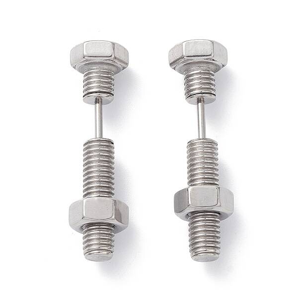 Non-Tarnish 304 Stainless Steel Screw Bolt Ear Taper Stretcher for Woman Men