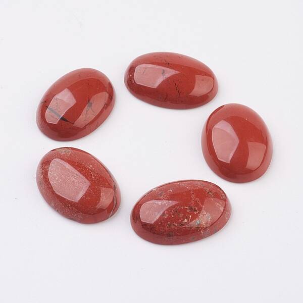 Natural Red Jasper Flat Back Cabochons