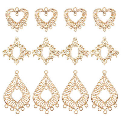12Pcs 3 Style Brass Chandelier Components