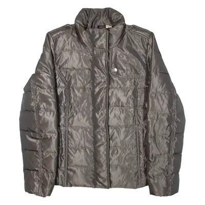 DKNY Insulated Womens Puffer Jacket Brown M