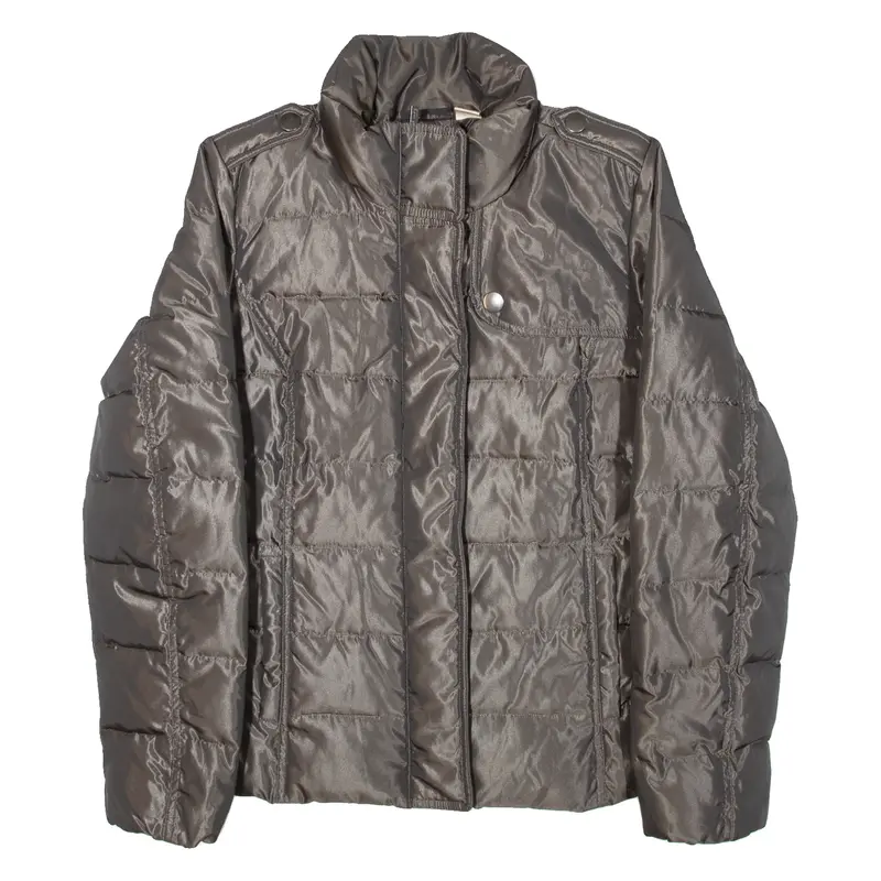 DKNY Insulated Womens Puffer Jacket Brown M