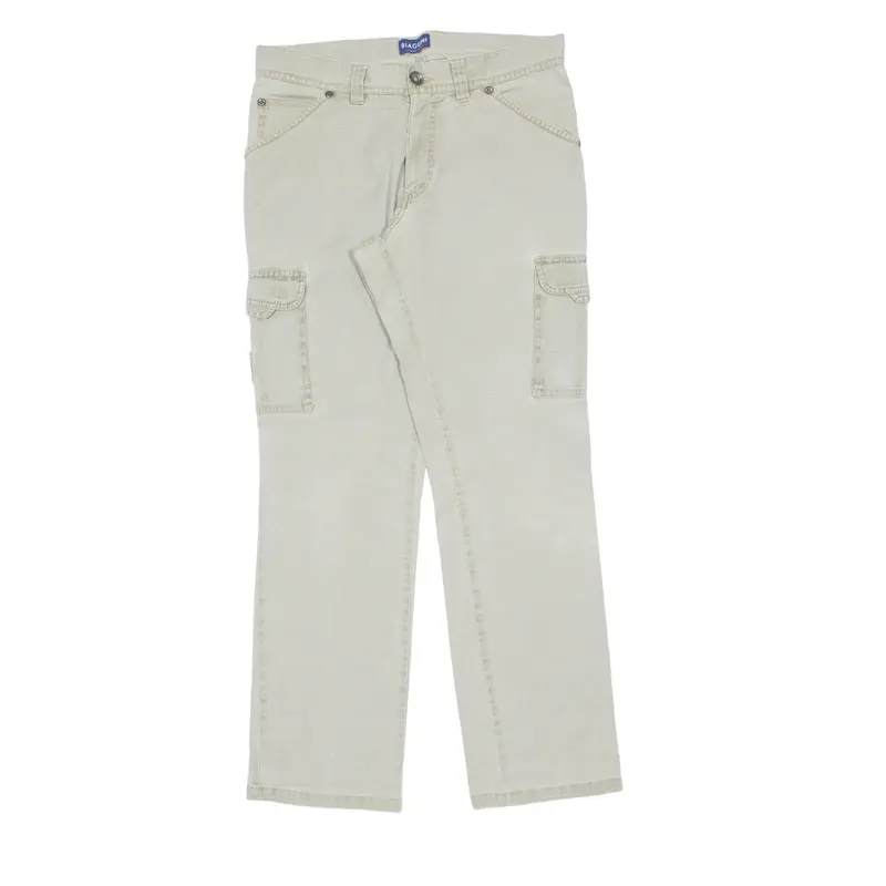 CHARLES VOGELE Biaggini Trousers Beige Regular Straight Womens W32 L30